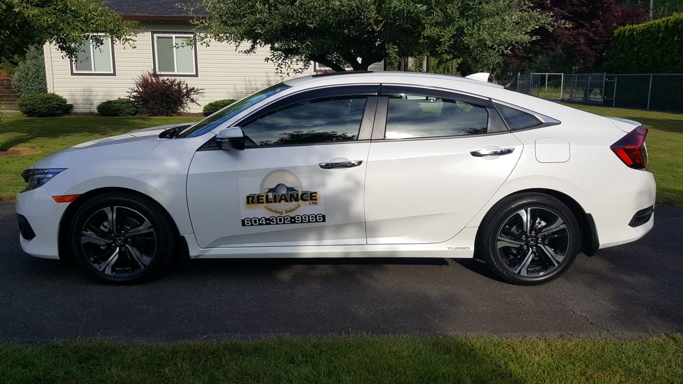 Reliance Driving School vehicle used for driving lessons in Mission and Abbotsford and Maple Ridge BC